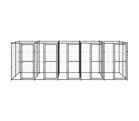 vidaXL Perrera de exterior de acero 12,1 m&sup2;