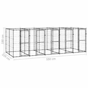 Venkovní psí kotec ocel 12,1 m² - obrázek 6