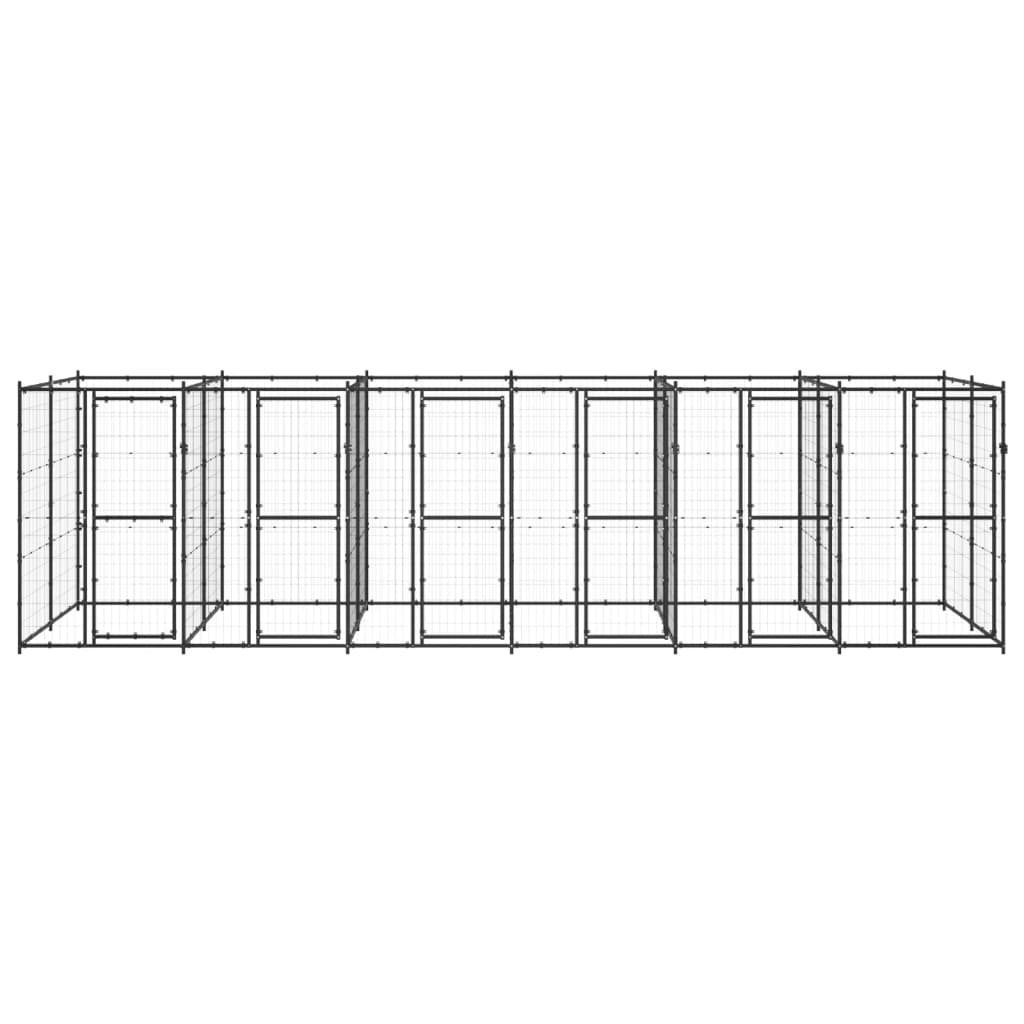 

vidaXL Hondenkennel 14,52 m² staal