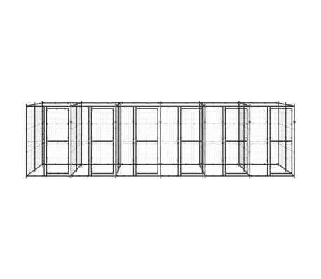 vidaXL Padoc pentru c&acirc;ini de exterior, 14,52 m&sup2;, oțel
