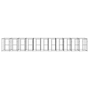 vidaXL Padoc pentru c&acirc;ini de exterior, 26,62 m&sup2;, oțel