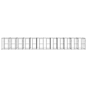 vidaXL Outdoor-Hundezwinger Stahl 29,04 m&sup2;