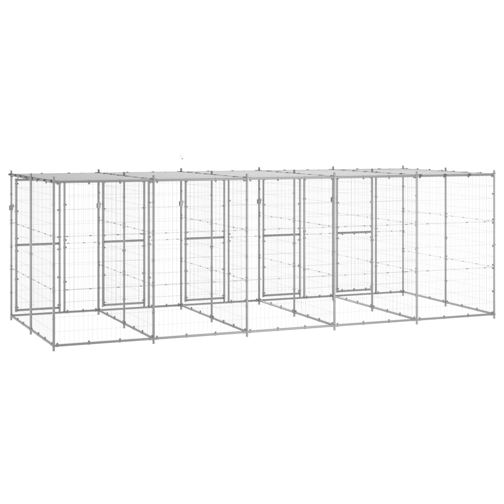 Outdoor Dog Pen Pet Crate Kennel Cage Playpen House for Yard Steel vidaXL - Picture 65 of 150