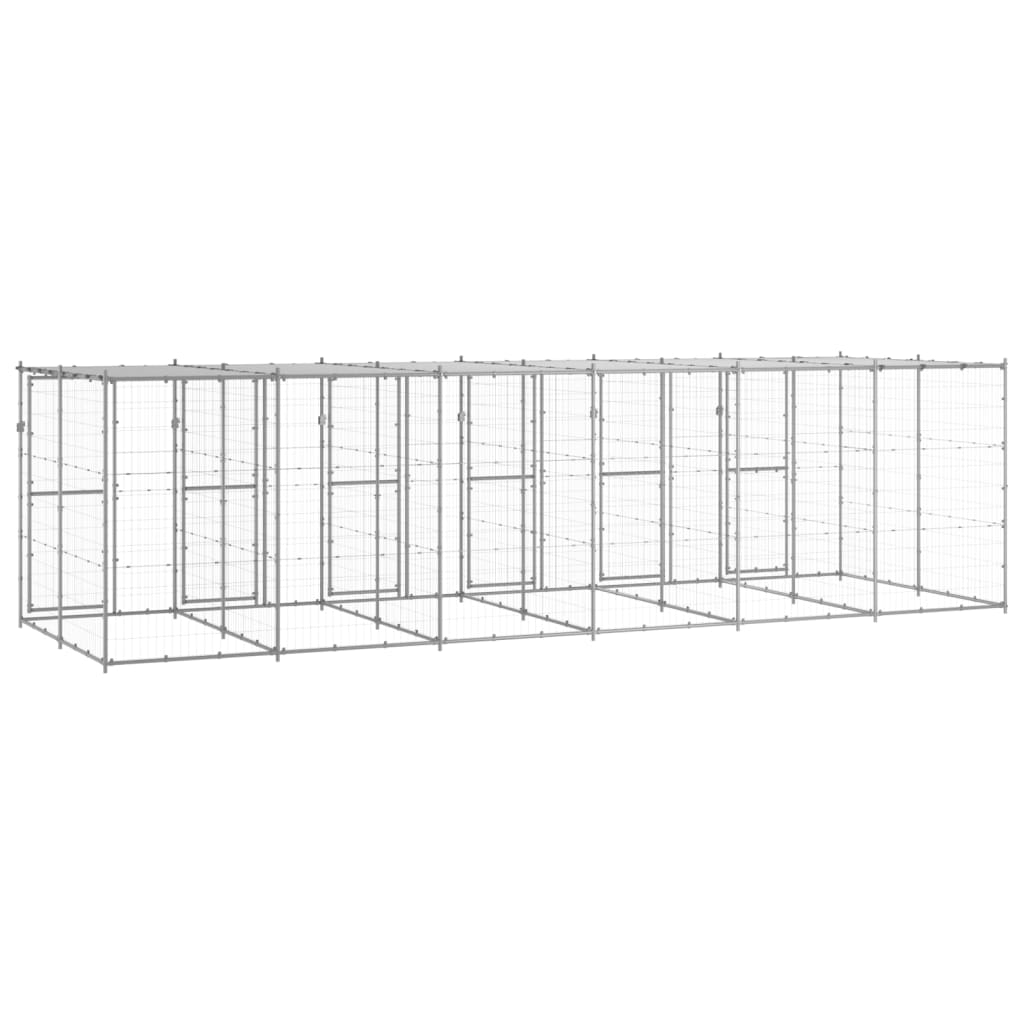 Outdoor Dog Pen Pet Crate Kennel Cage Playpen House for Yard Steel vidaXL - Picture 77 of 150