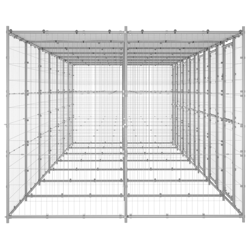 Outdoor Dog Pen Pet Crate Kennel Cage Playpen House for Yard Steel vidaXL - Picture 88 of 150