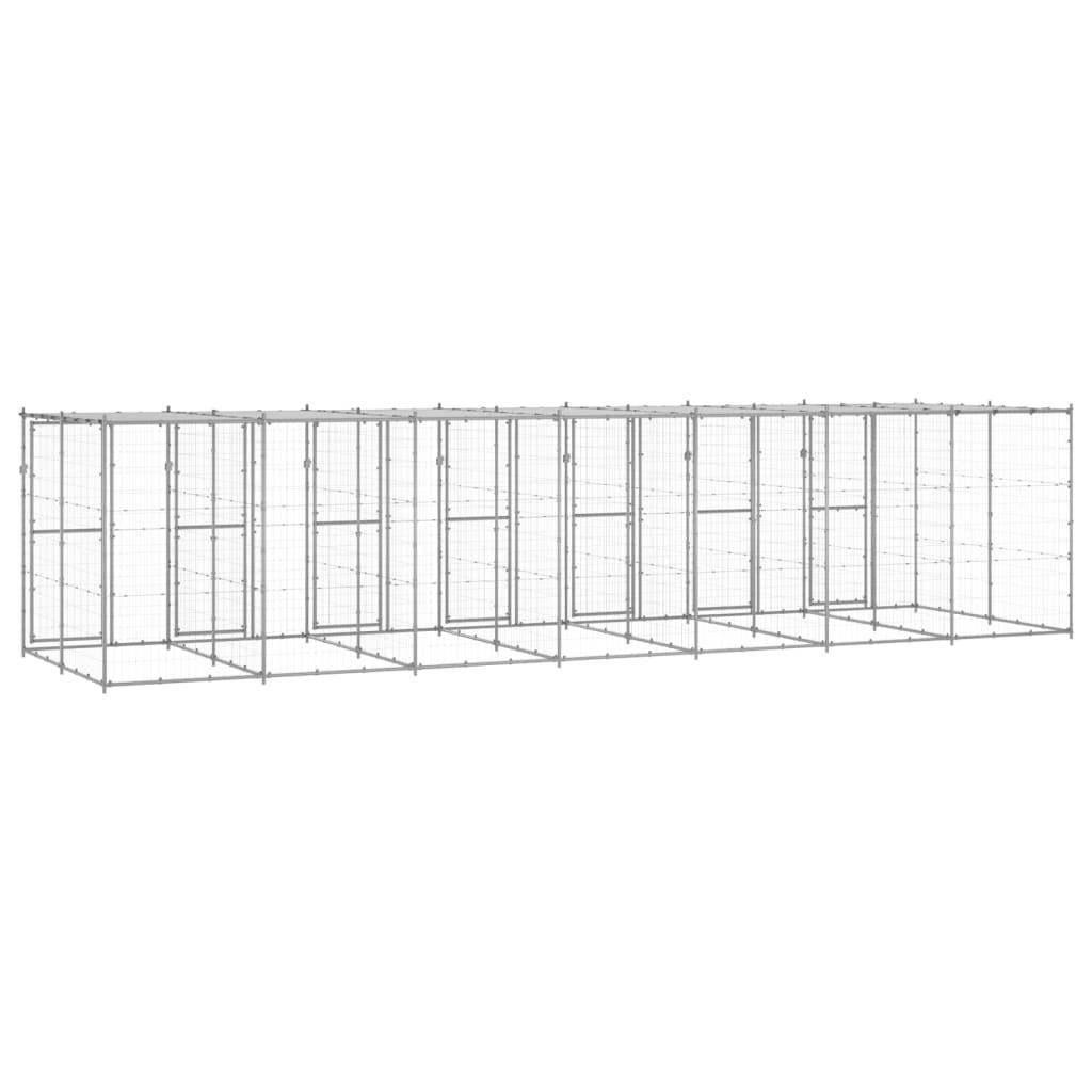 Outdoor Dog Pen Pet Crate Kennel Cage Playpen House for Yard Steel vidaXL - Picture 89 of 150