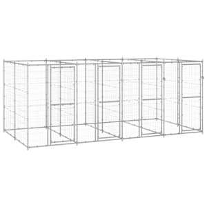 Zunanji pasji boks pocinkano jeklo 9,68 m²