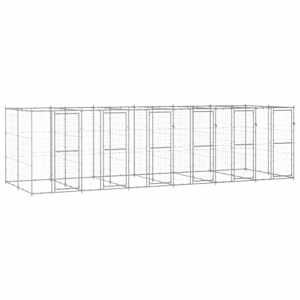 Zunanji pasji boks pocinkano jeklo 14,52 m²