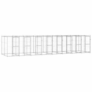 Zunanji pasji boks pocinkano jeklo 19,36 m²