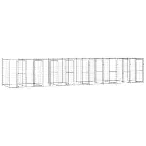 Zunanji pasji boks pocinkano jeklo 21,78 m²