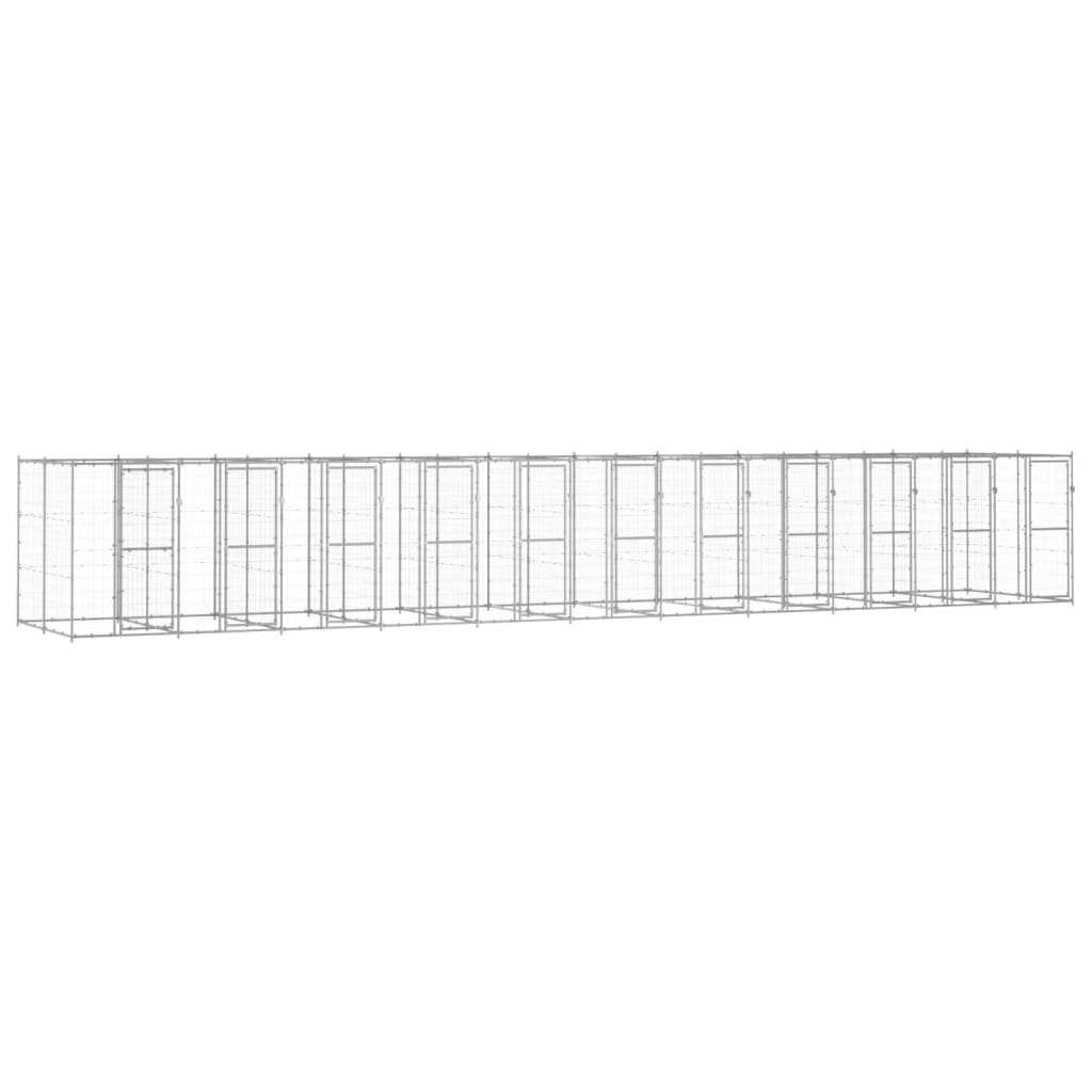 Chenil extérieur Acier galvanisé 26,62 m²