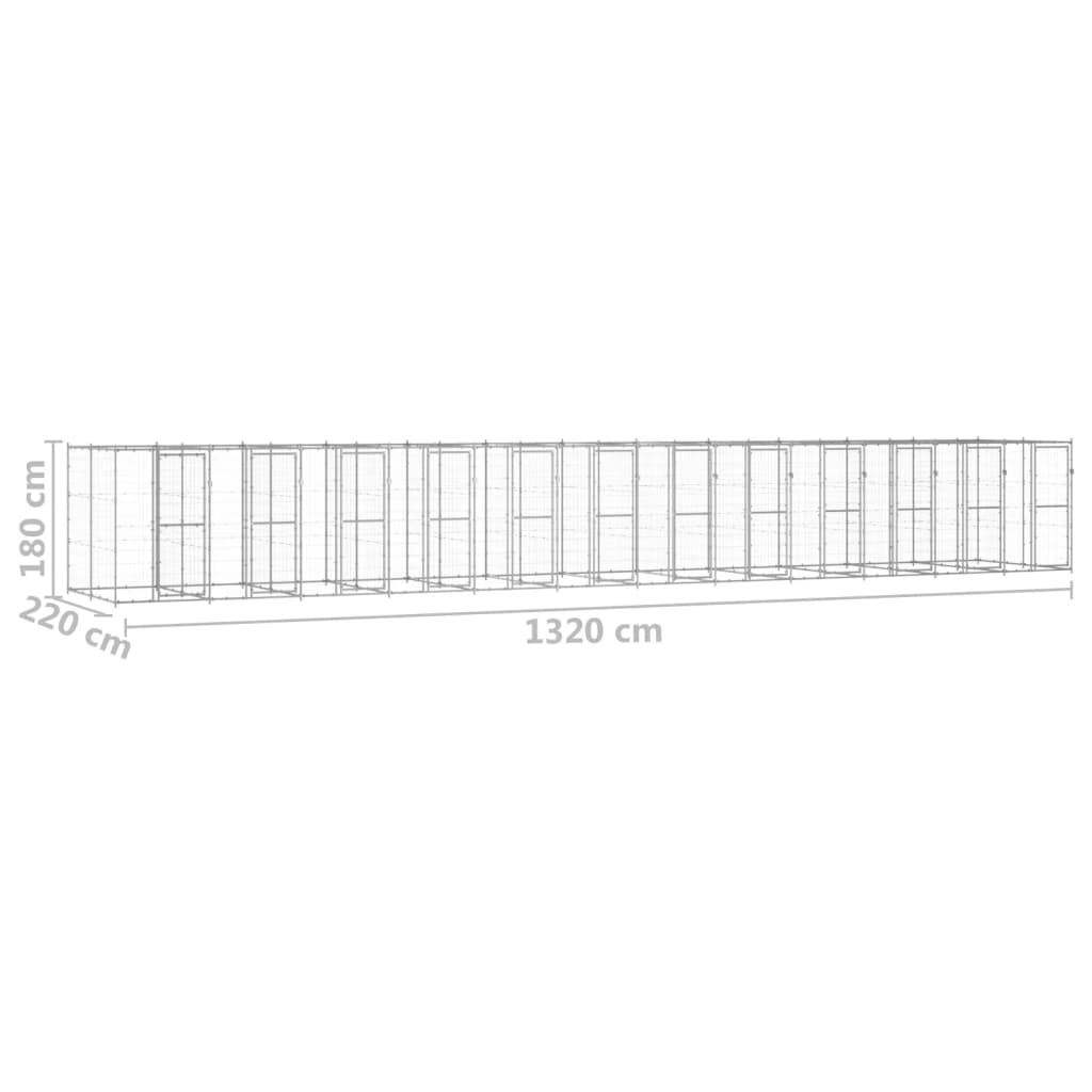 Outdoor Dog Pen Pet Crate Kennel Cage Playpen House for Yard Steel vidaXL - Picture 147 of 150