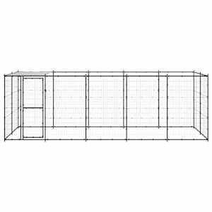 Venkovní psí kotec se střechou ocel 12,1 m² - obrázek 4