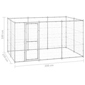 Venkovní psí kotec pozinkovaná ocel 7,26 m² - obrázek 6
