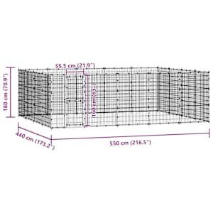 Venkovní psí kotec ocel 24,2 m² - obrázek 8