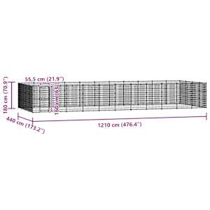 Venkovní psí kotec ocel 53,24 m² - obrázek 8