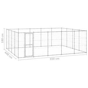 Venkovní psí kotec pozinkovaná ocel 24,2 m² - obrázek 6