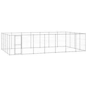 Zunanji pasji boks pocinkano jeklo 33,88 m²