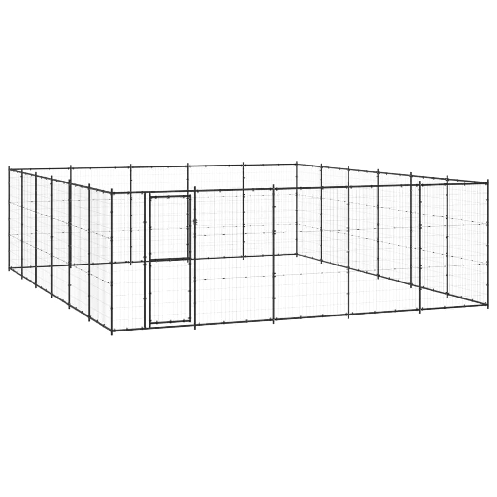 vidaXL Venkovní psí kotec ocel 36,3 m²