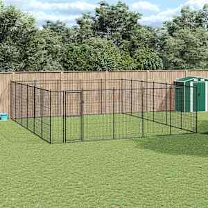 Zunanji pasji boks jeklo 36,3 m²