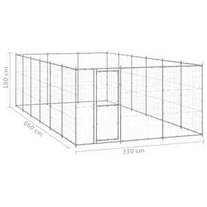 Venkovní psí kotec pozinkovaná ocel 21,78 m² - obrázek 6