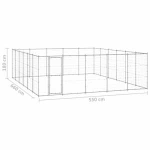 Venkovní psí kotec pozinkovaná ocel 36,3 m² - obrázek 6