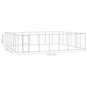 Venkovní psí kotec pozinkovaná ocel 50,82 m² - obrázek 6