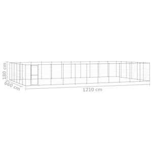 Venkovní psí kotec pozinkovaná ocel 79,86 m² - obrázek 6