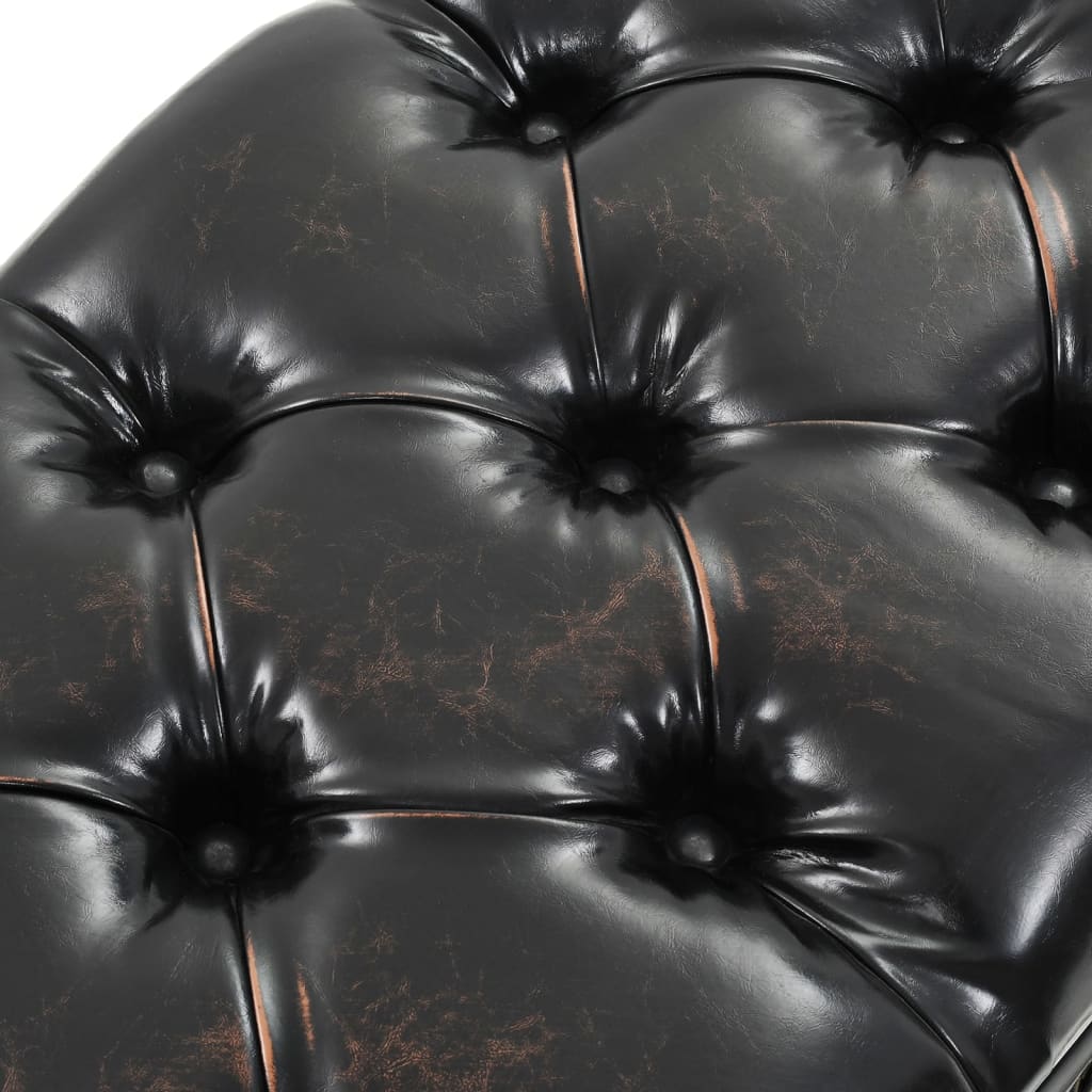 Úložná lavice 110 cm černá umělá kůže