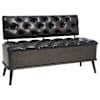 vidaXL seljatoega hoiupink, 110 cm, must kunstnahk,
