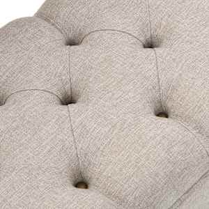Úložná lavice s opěradlem 110 cm krémová textil - obrázek 9