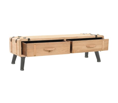vidaXL Meuble TV 110x33x35 cm Bois de sapin massif