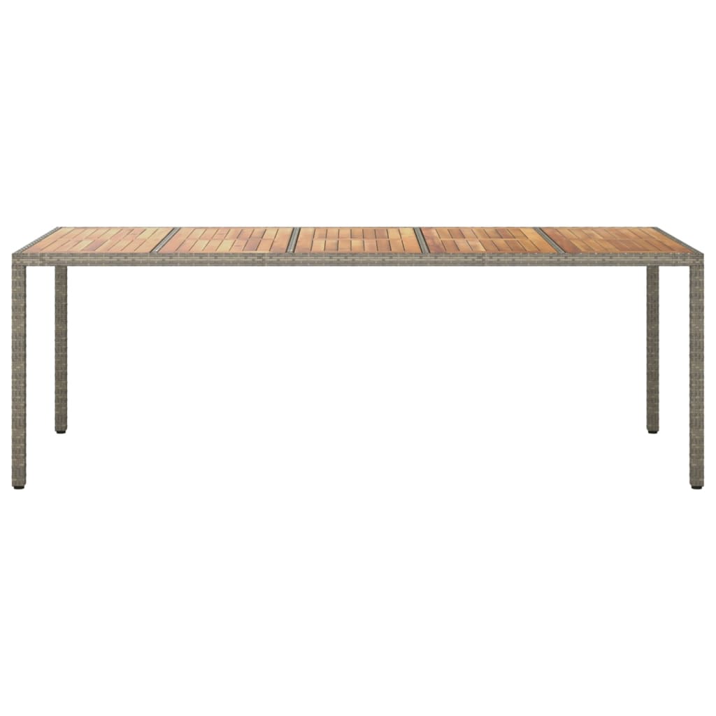 

vidaXL Tuintafel 250x100x75 cm poly rattan grijs