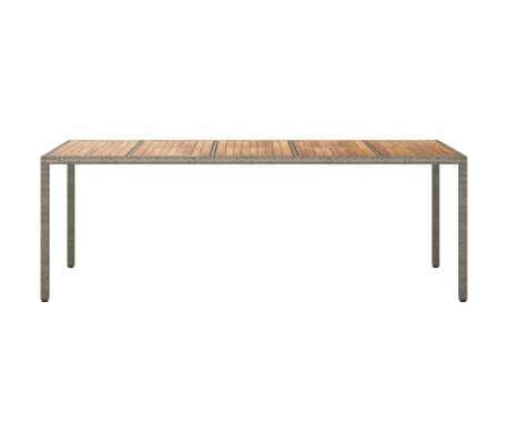 vidaXL Τραπέζι Κήπου Γκρι250 x 100 x 75 εκ. από Συνθετικό Ρατάν