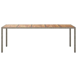 vidaXL Τραπέζι Κήπου Γκρι250 x 100 x 75 εκ. από Συνθετικό Ρατάν