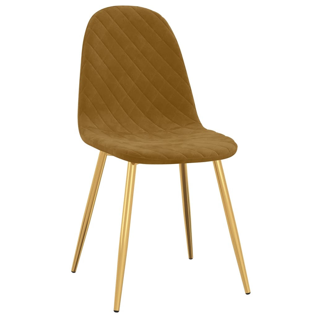 

vidaXL Eetkamerstoelen 6 st fluweel bruin