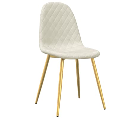 vidaXL Esszimmerst&uuml;hle 6 Stk. Creme Samt