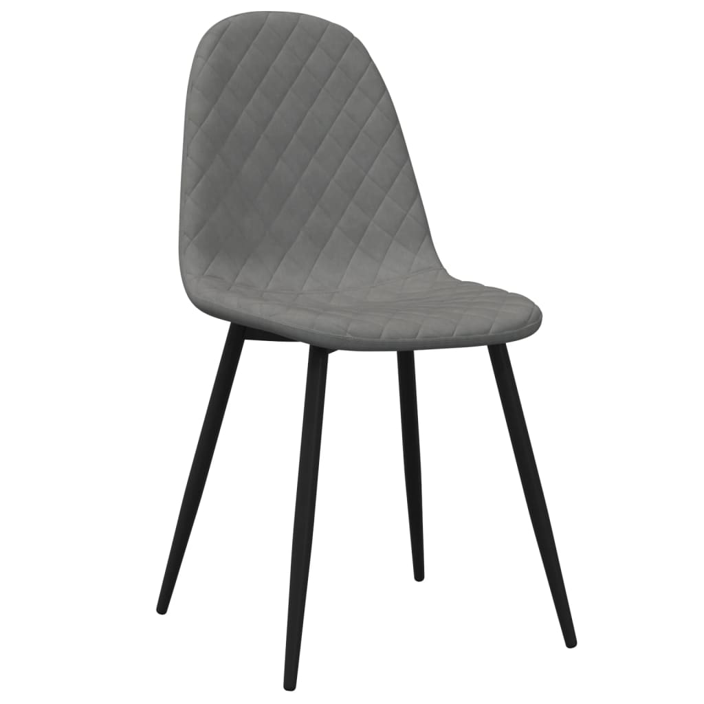 

vidaXL Eetkamerstoelen 6 st fluweel lichtgrijs