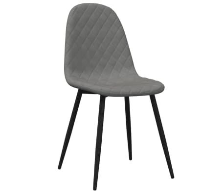 vidaXL Chaises &agrave; manger lot de 6 gris clair velours