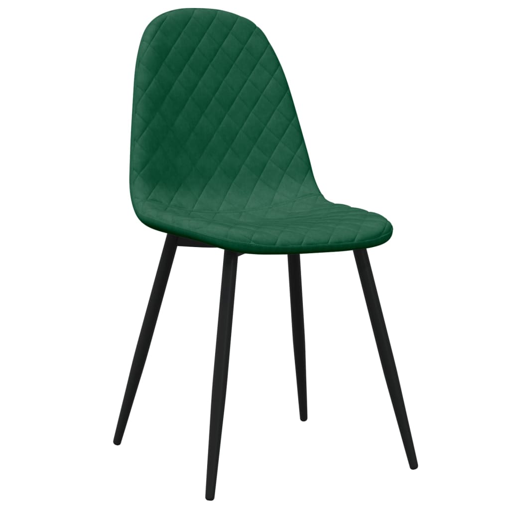 

vidaXL Eetkamerstoelen 6 st fluweel donkergroen