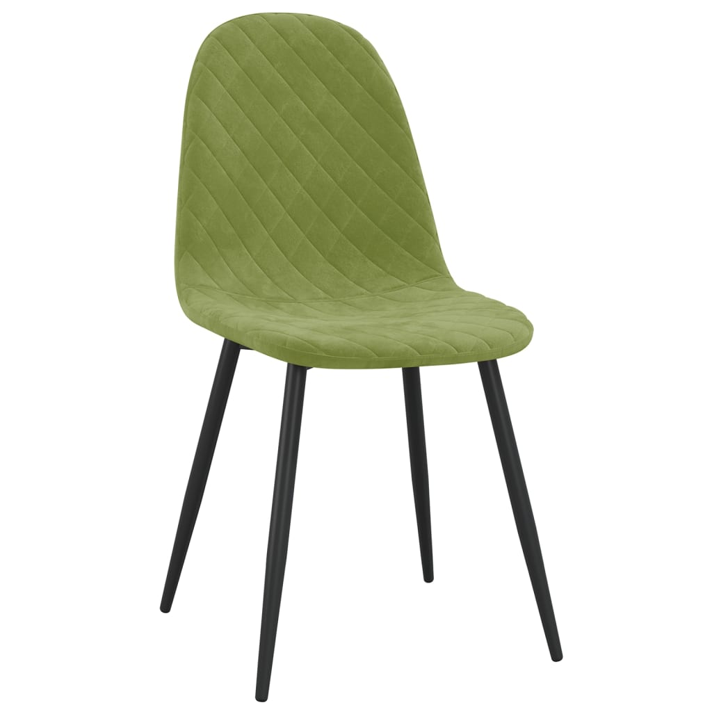

vidaXL Eetkamerstoelen 6 st fluweel lichtgroen
