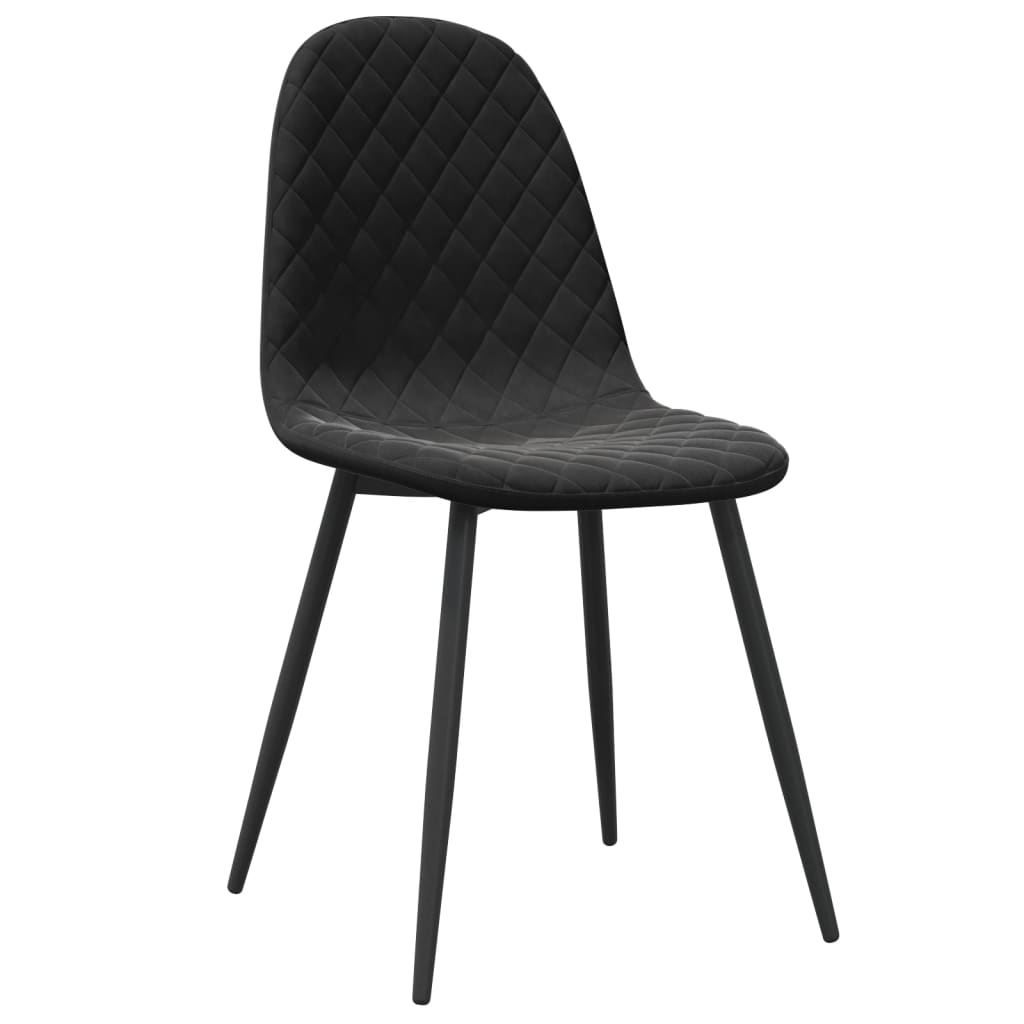 

vidaXL Eetkamerstoelen 6 st fluweel zwart