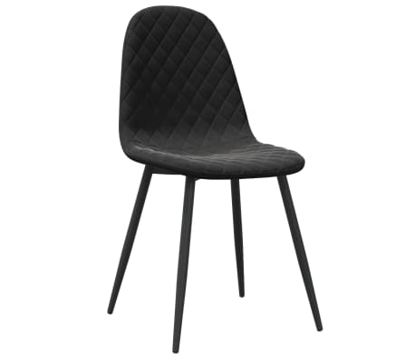 vidaXL Chaises &agrave; manger lot de 6 noir velours