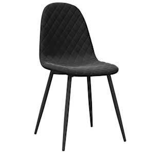 vidaXL Chaises &agrave; manger lot de 6 noir velours