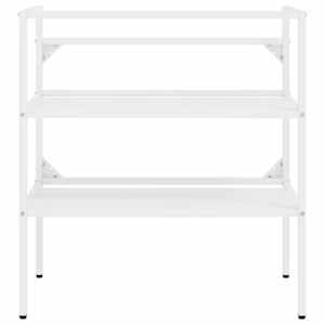 Koupelnový regál pod umyvadlo bílý 79 x 38 x 83 cm železo - obrázek 4