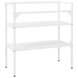 Koupelnový regál pod umyvadlo bílý 79 x 38 x 83 cm železo - obrázek 6