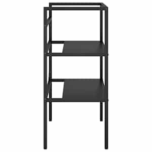 Koupelnový regál pod umyvadlo černý 59 x 38 x 83 cm železo - obrázek 5