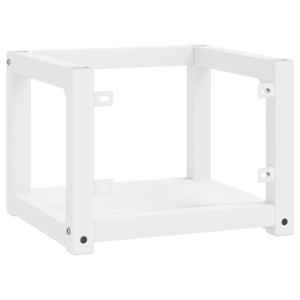 Nástěnný koupelnový regál pod umyvadlo bílý 40x38x31 cm železo - obrázek 5