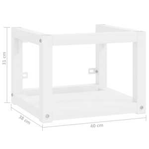 Nástěnný koupelnový regál pod umyvadlo bílý 40x38x31 cm železo - obrázek 7
