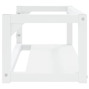 Nástěnný koupelnový regál pod umyvadlo bílý 79x38x31 cm železo - obrázek 4